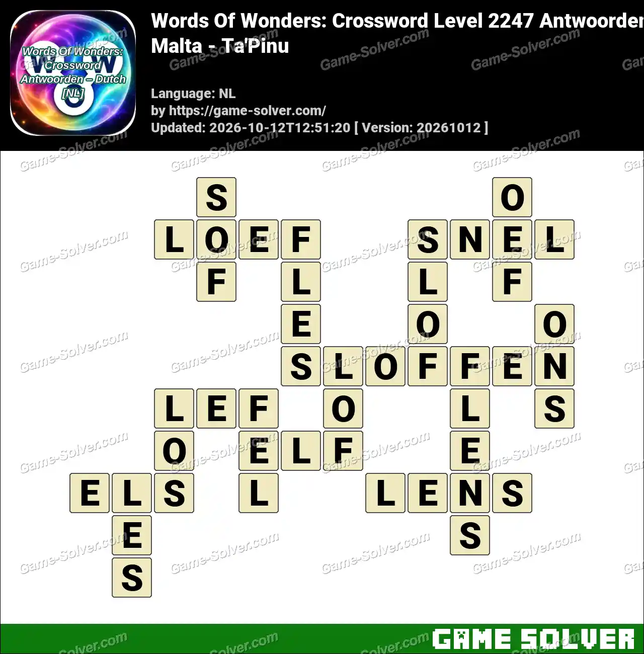Words Of Wonders: Crossword Level 2247 Antwoorden – Malta – Ta’Pinu